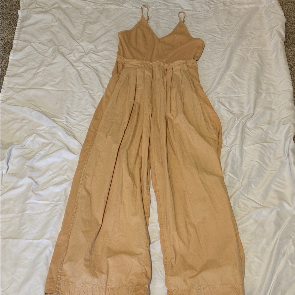 Anthropologie Light Tan Jumpsuit size XS EUC